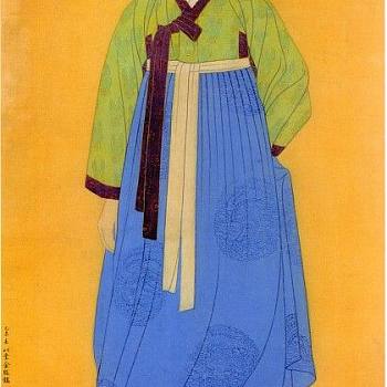 韩国韩式朝鲜族古典人物字画 (92)