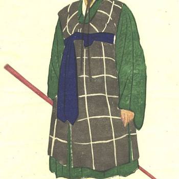韩国韩式朝鲜族古典人物字画 (115)