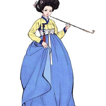 韩国韩式朝鲜族古典人物字画 (97)