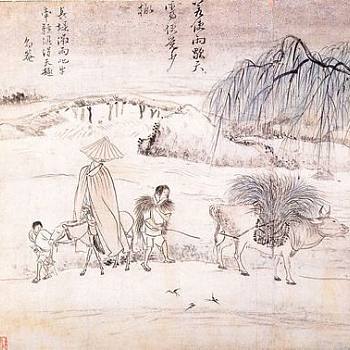 韩国朝鲜族韩式古典人物山水字画 (104)