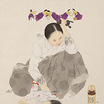 韩国韩式朝鲜族古典人物字画 a (29)