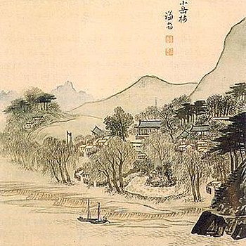 韩国韩式朝鲜族古典山水字画 (118)