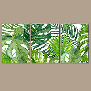 北欧现代小清晰植物叶子绿叶装饰画挂画 (22)