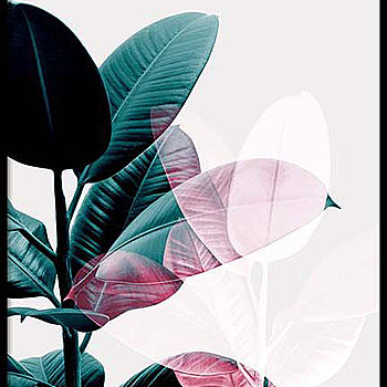 北欧现代小清晰植物叶子绿叶装饰画挂画 (20)