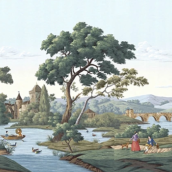 欧式法式古典风景油画背景画壁画 壁纸壁布 (6)