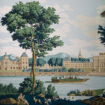 欧式法式古典风景油画背景画壁画 壁纸壁布 (25)