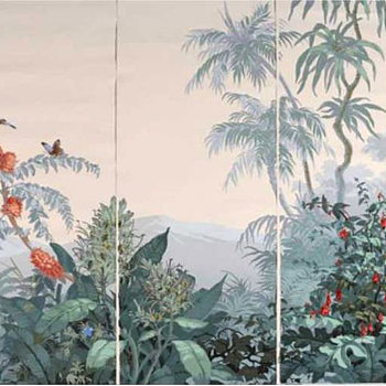 欧式法式古典风景油画背景画壁画 壁纸壁布 (9)