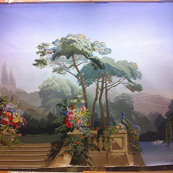 欧式法式古典风景油画背景画壁画 壁纸壁布 (22)