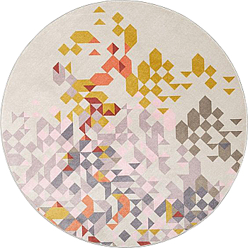 儿童房男孩房女孩房地毯圆形地毯 卡通图案(138)