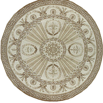 圆形中式欧式圆形花纹地毯 (12)