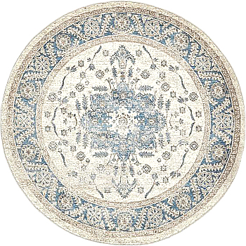欧式美式古典花纹圆形地毯 (16)