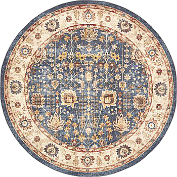 欧式美式古典花纹圆形地毯 (20)