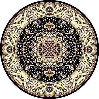 欧式美式古典花纹圆形地毯 (22)