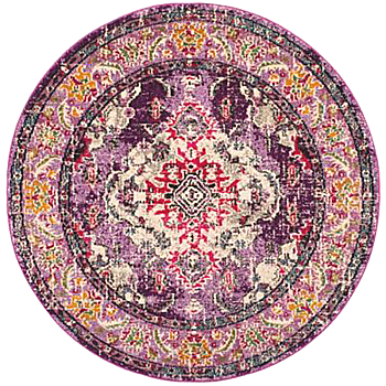 欧式美式古典花纹圆形地毯 (23)