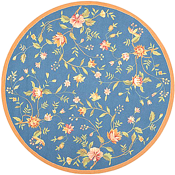 欧式美式古典花纹圆形地毯 (31)