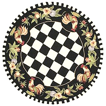 欧式美式古典花纹圆形地毯 (33)