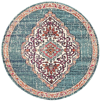 欧式美式古典花纹圆形地毯 (36)