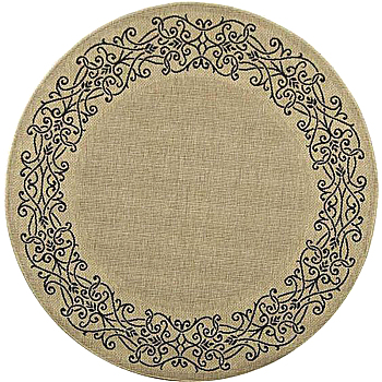 欧式美式古典花纹圆形地毯 (40)