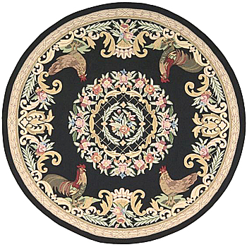 欧式美式古典花纹圆形地毯 (44)