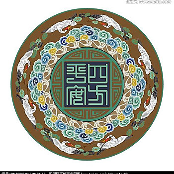 欧式美式古典花纹圆形地毯 (45)