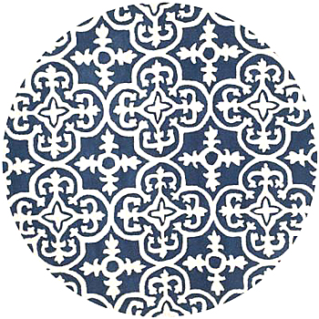 欧式美式古典花纹圆形地毯 (46)