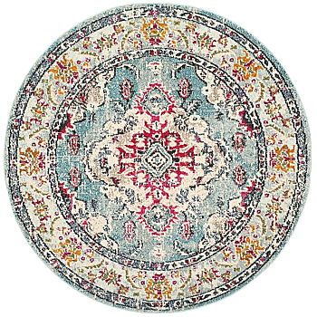 欧式美式古典花纹圆形地毯 (56)