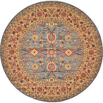 欧式美式古典花纹圆形地毯 (1)