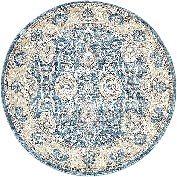 欧式美式古典花纹圆形地毯 (2)