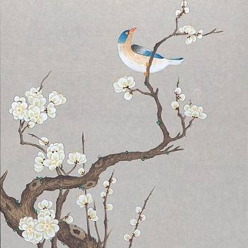 中式欧式田园花鸟壁纸壁画壁布背景画 (53)