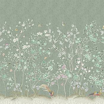 中式欧式田园花鸟壁纸壁画壁布背景画 (102)