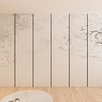 新中式山水壁纸壁画壁布背景画 b (10)