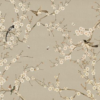 中式欧式田园花鸟壁纸壁画壁布背景画 (79)