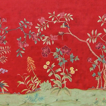 中式欧式田园花鸟壁纸壁画壁布背景画 (10)