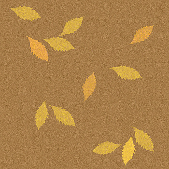 新中式树叶图案地毯 (2)