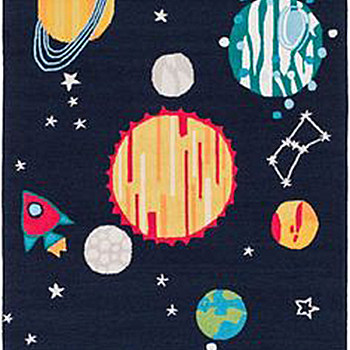 儿童房男孩房女孩房地毯 卡通图案太空主题(864)