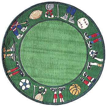 儿童房男孩房女孩房地毯圆形地毯 卡通图案(157)