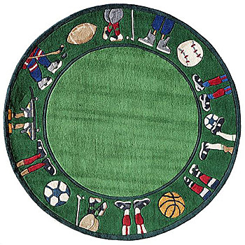 儿童房男孩房女孩房地毯圆形地毯 卡通图案(157)
