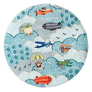 儿童房男孩房女孩房地毯圆形地毯 卡通图案(152)