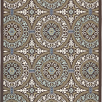 新中式花纹暗纹方块毯 (136)