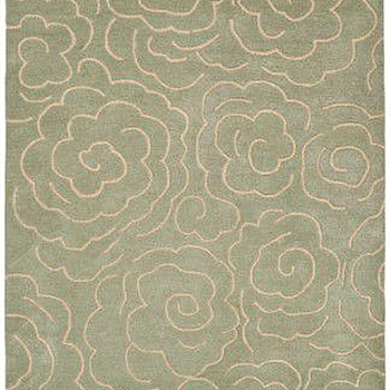 新中式花纹暗纹方块毯 (167)