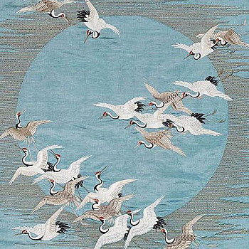 新中式古典仙鹤图案地毯 (4)