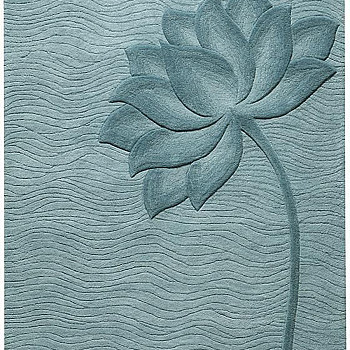 新中式荷花荷叶图案地毯贴图 (10)