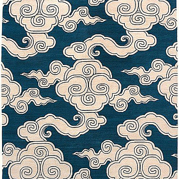 新中式现代中式云纹卷草祥云图案地毯贴图 (22)