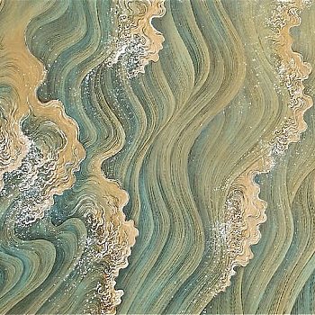 新中式抽象水纹波浪纹曲线等高线纹理地毯贴图 (1)