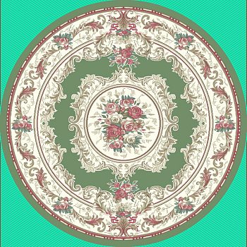 欧式法式古典欧式大花圆毯 (123)