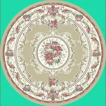 欧式法式古典欧式大花圆毯 (124)