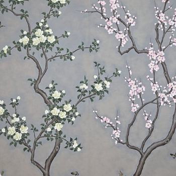 中式欧式花鸟壁纸壁布壁画背景画 (32)