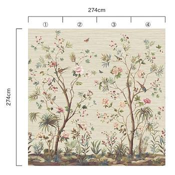 中式欧式花鸟壁纸壁布壁画背景画 (9)