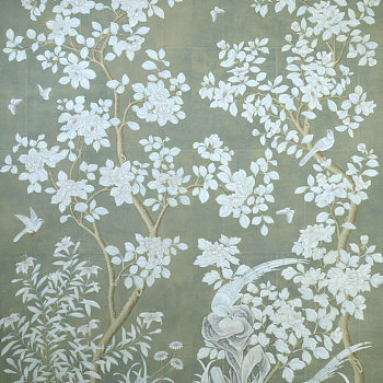 中式欧式花鸟壁纸壁布壁画背景画 (39)