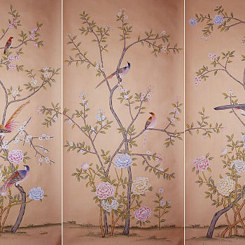 中式欧式花鸟壁纸壁布壁画背景画 (20)